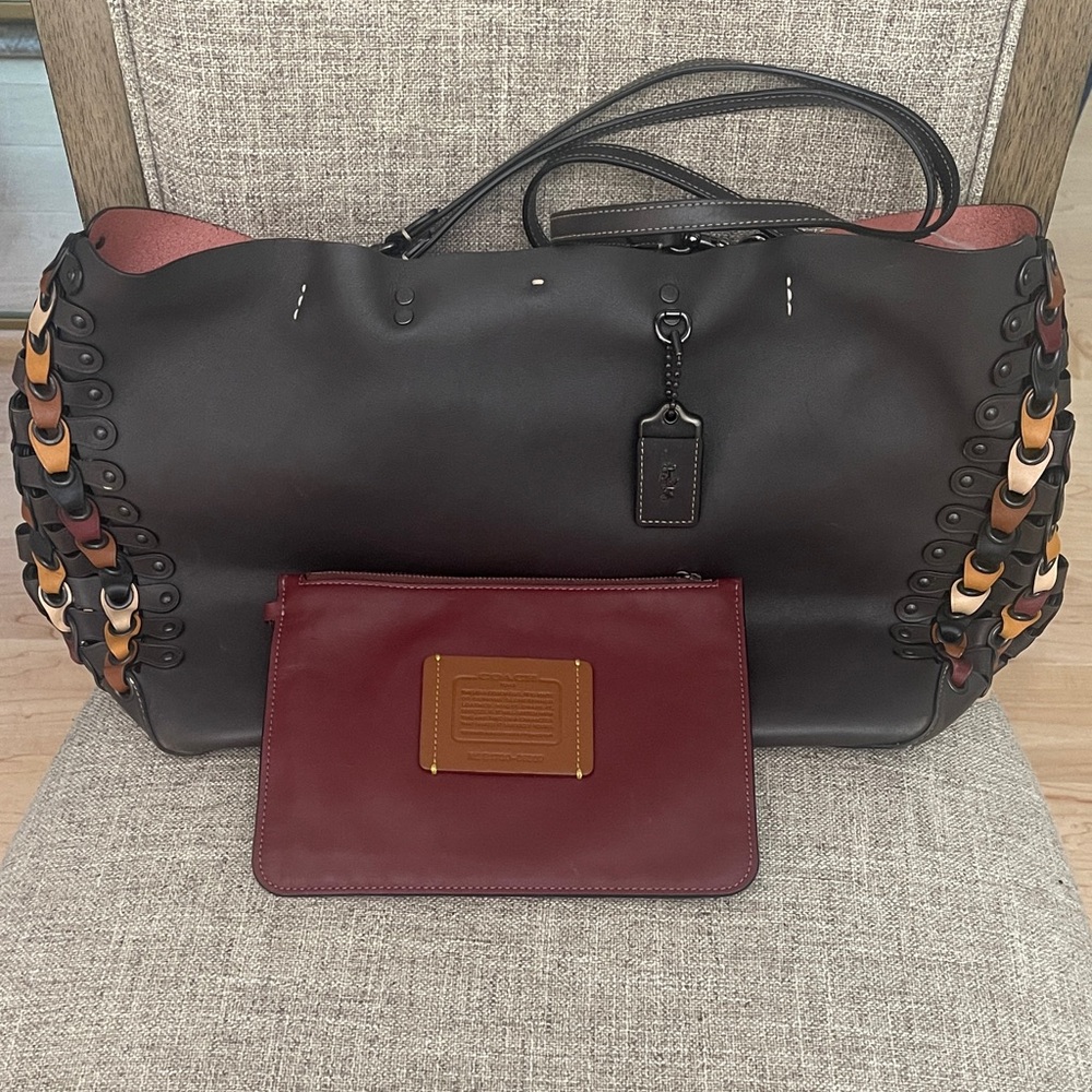 Coach 1941 Rogue Link Tote Melon Brown w/ Pouch - Picture 9 of 14